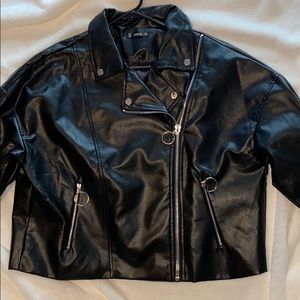 Faux leather jacket